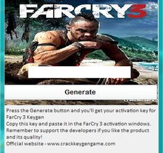 far cry 3 activation code generator